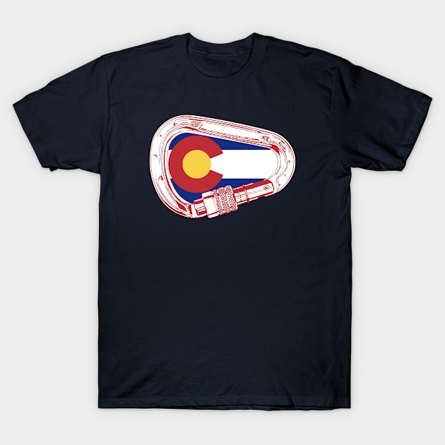 Colorado Climbing Carabiner T-Shirt by esskay1000